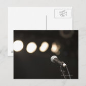 Microfoon en spotlichten briefkaart (Voorkant / Achterkant)