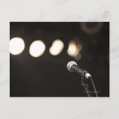 Microfoon en spotlichten briefkaart (Voorkant)