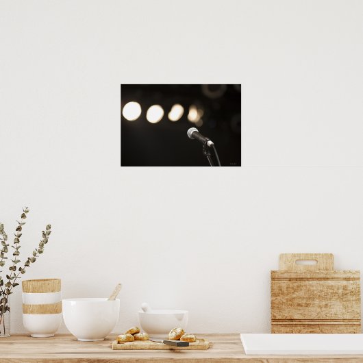 Microfoon en spotlichten poster (Keuken)