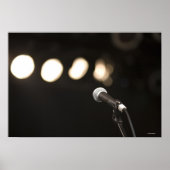 Microfoon en spotlichten poster (Voorkant)