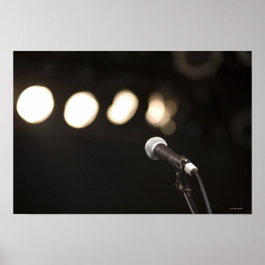 Microfoon en spotlichten poster (Voorkant)