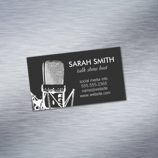 Microfoon/entertainment Magnetisch Visitekaartje (Voorbeeld)