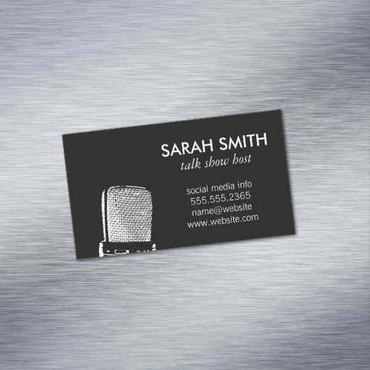 Microfoon/entertainment Magnetisch Visitekaartje (Voorbeeld)