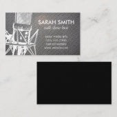 Microfoon / Entertainment | Metalen achtergrond Visitekaartje (Voorkant / Achterkant)