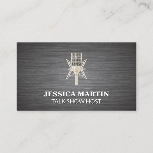 Microfoon / Entertainment / Podcast Visitekaartje (Voorkant)