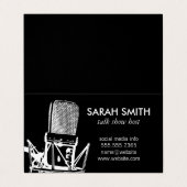 Microfoon/entertainment Visitekaartje (Buitenkant ongevouwen)