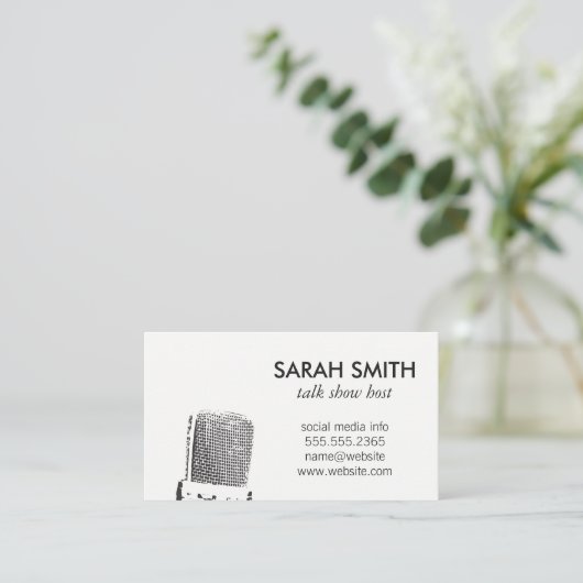Microfoon/entertainment Visitekaartje (Staand voorkant)