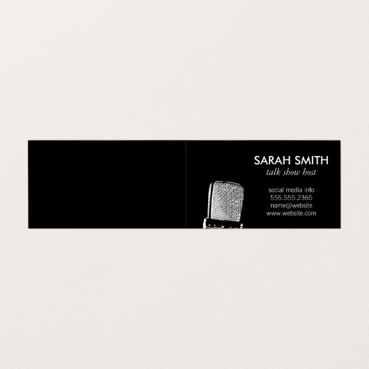 Microfoon / Entertainment Visitekaartje (Buitenkant ongevouwen)