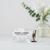 microfoon | Geluidsgolven Visitekaartje (Staand voorkant)