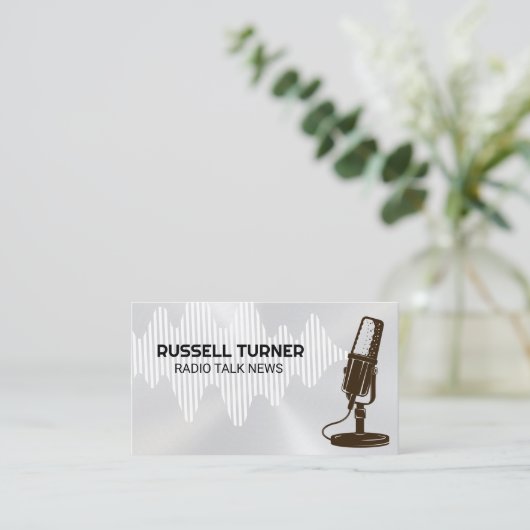 microfoon | Geluidsgolven Visitekaartje (Staand voorkant)
