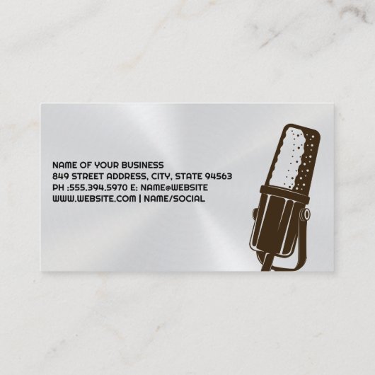 microfoon | Geluidsgolven Visitekaartje (Achterkant)