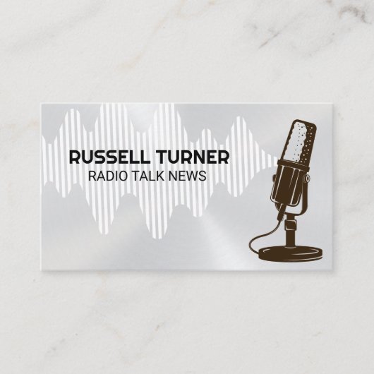 microfoon | Geluidsgolven Visitekaartje (Voorkant)