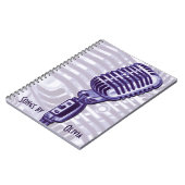  microfoon gepersonaliseerd lyrisch boek notitieboek (Linkerzijde)