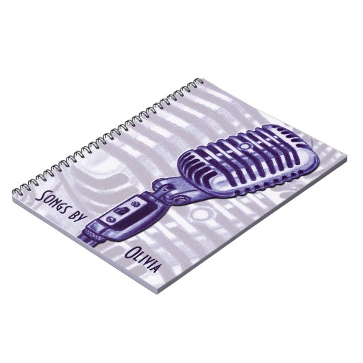  microfoon gepersonaliseerd lyrisch boek notitieboek (Linkerzijde)