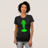 Microfoon - groen t-shirt (Voorkant volledig)