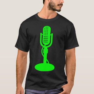 Microfoon - groen t-shirt