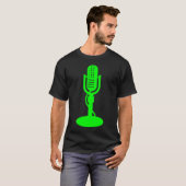 Microfoon - groen t-shirt (Voorkant volledig)
