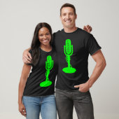 Microfoon - groen t-shirt (Unisex)