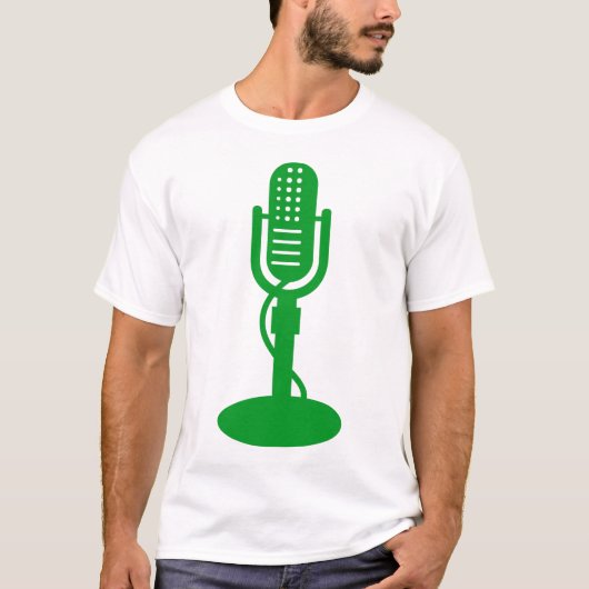Microfoon - groen voor gras t-shirt (Voorkant)