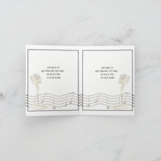  microfoon Groeten Kaart (Binnen)