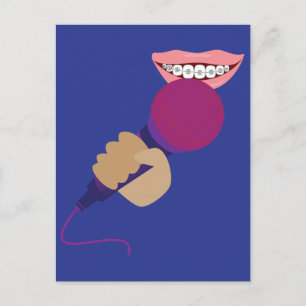 Microfoon hanteren briefkaart