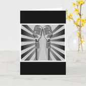 microfoon Happy Birthday aangepaste formulering Kaart (Gele Bloem)