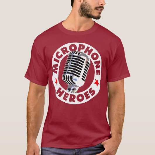 MICROFOON HEROES - 22 kleuren - Logo T-shirt (Voorkant)