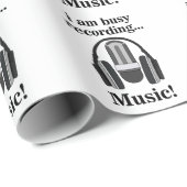 Microfoon Hoofdtelefoon Opname Muziek Cadeaupapier (Rol Hoek)