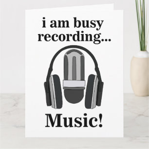 Microfoon Hoofdtelefoon Opname Muziek Kaart