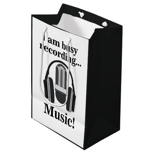 Microfoon Hoofdtelefoon Opname Muziek Medium Cadeauzakje (Voorkant Gekanteld)