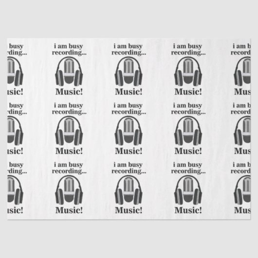 Microfoon Hoofdtelefoon Opname Muziek Tissuepapier (Voorkant)