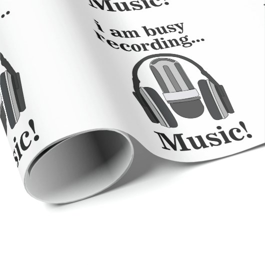 Microfoon hoofdtelefoon opnemen van muziek cadeaupapier (Rol Hoek)