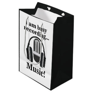 Microfoon hoofdtelefoon opnemen van muziek medium cadeauzakje