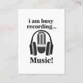 Microfoon hoofdtelefoon opnemen van muziek visitekaartje (Voorkant)