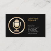 Microfoon Icon Voiceover Artist Visitekaartje (Voorkant)