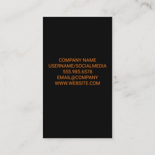 Microfoon in brand visitekaartje (Achterkant)