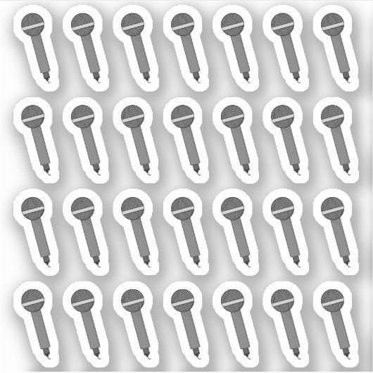 Microfoon Karaoke Concert Podcast Bujo Planner Sticker (Voorkant)