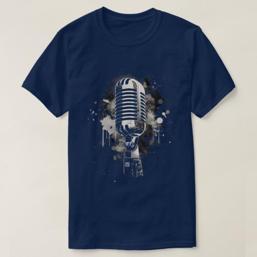 Microfoon Klassiek T-shirt (Design voorkant)