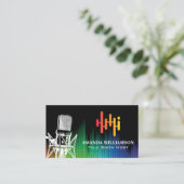 Microfoon | Kleurrijke digitale equalizer Visitekaartje (Staand voorkant)