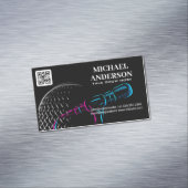 Microfoon Logo | Podcast Vlogger Magnetisch Visitekaartje (Voorbeeld)