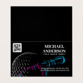 Microfoon Logo | Podcast Vlogger Visitekaartje (Buitenkant ongevouwen)