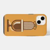 Microfoon Logo Radiozendernaam iPhone Hoesje (Achterkant horizontaal)