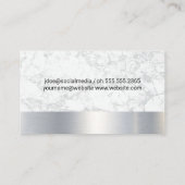 Microfoon Logo | Versiering van marmermetaal Visitekaartje (Achterkant)