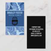 Microfoon Logo | zangeres Visitekaartje (Voorkant / Achterkant)