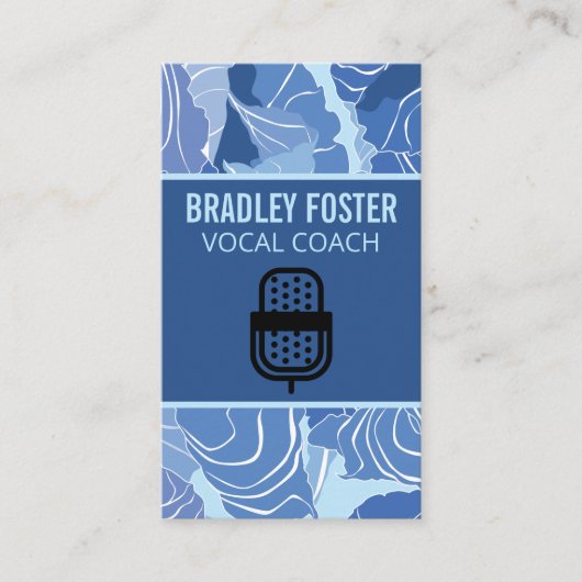 Microfoon Logo | zangeres Visitekaartje (Voorkant)