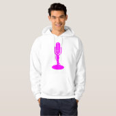 Microfoon - Magenta Hoodie (Voorkant volledig)