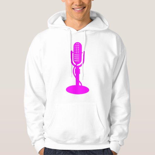 Microfoon - Magenta Hoodie (Voorkant)