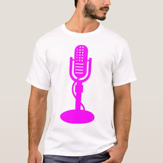 Microfoon - Magenta T-shirt (Voorkant)
