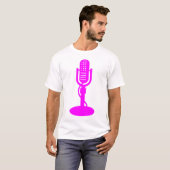 Microfoon - Magenta T-shirt (Voorkant volledig)