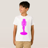 Microfoon - Magenta T-shirt (Voorkant volledig)